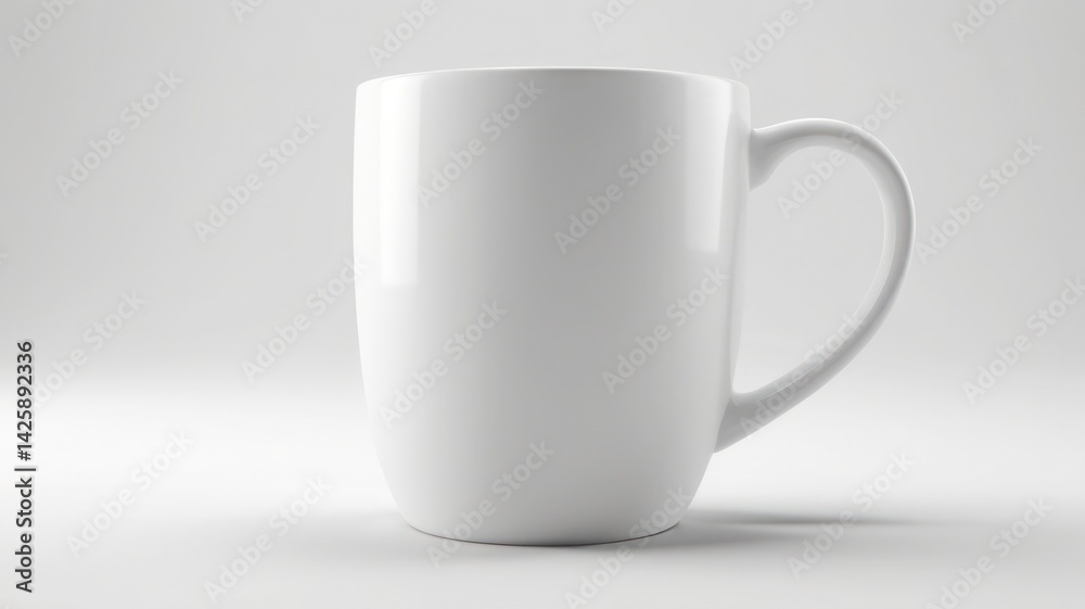 Fototapeta premium white cup on white background
