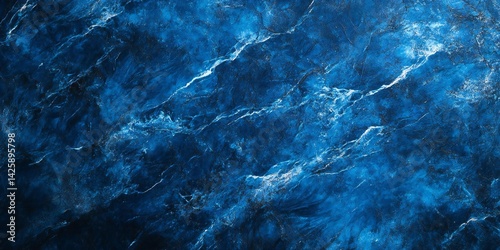 Deep blue, textured surface showcasing abstract patterns.