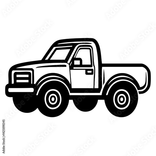 Pickup truck vector icon