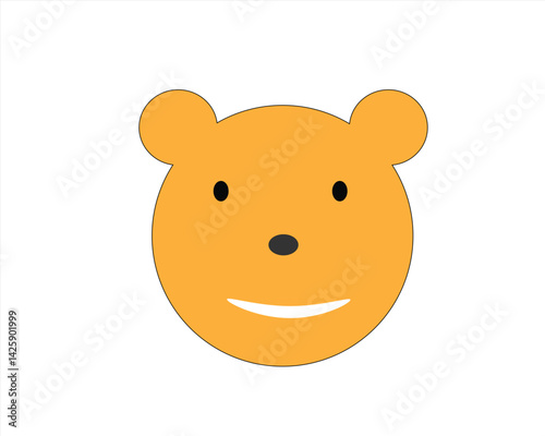 Cute orange teddy bear face