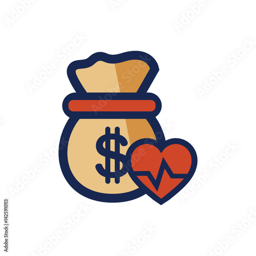health and medical icons in retro style