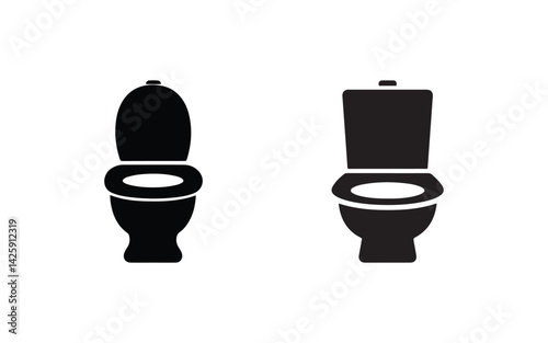 toilet bowl vector illustration