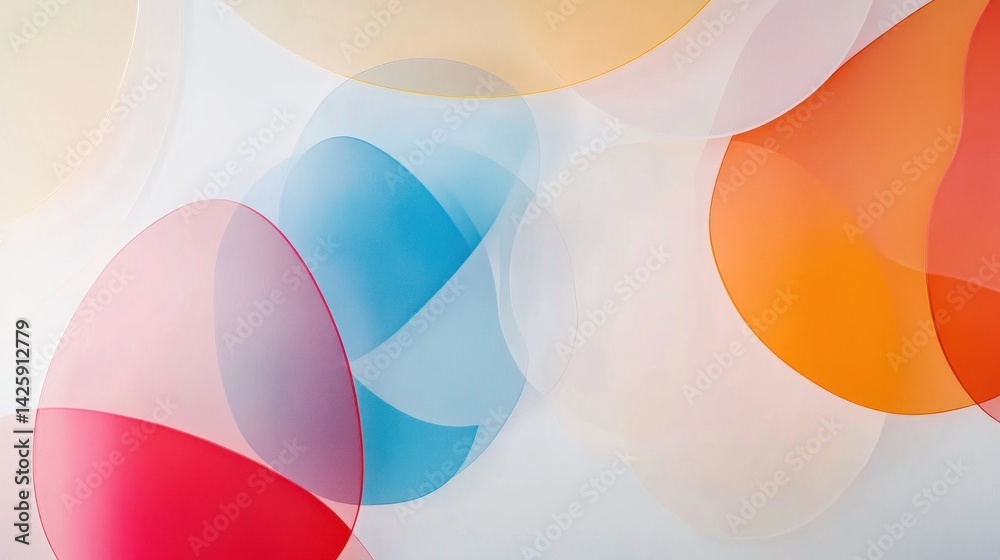 Abstract translucent shapes in vibrant colors Abstract translucent shapes in vibrant colors