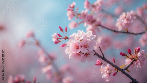 Cherry Blossom with Stunning Nature Backdrop
