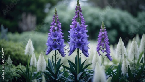 Purple blue Lily of the Nile flower in Australia photo