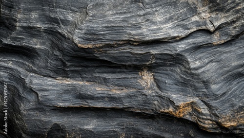 Dark Grey Stone Texture, Natural Rock Face photo