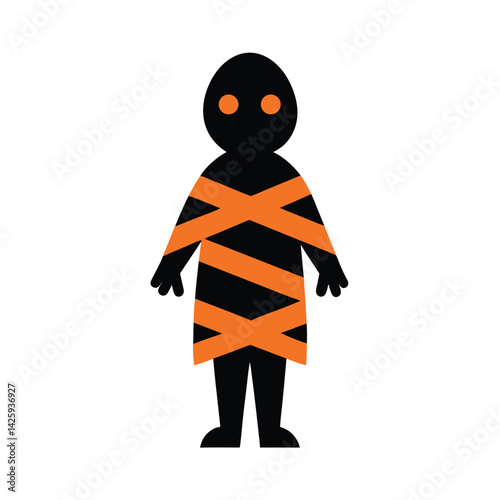 Halloween Scarecrow Wrapped in Bandages Vector Art