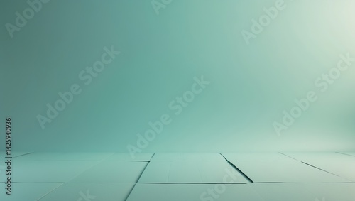 Soft light green gradient with a cute blue tone on blank cardboard paper texture background