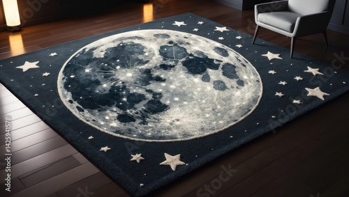 Contemporary machine-made area rug