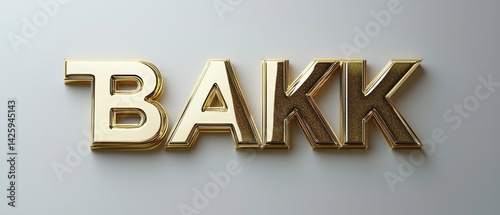 Obraz na płótnie Stylized metallic text displaying the word