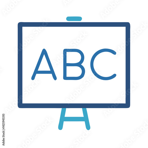 Alphabet Board Icon Representing Early Literacy and Language Learning