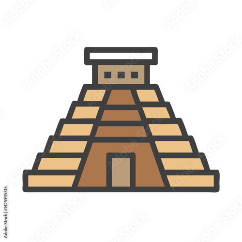 Ancient Pyramid Icon Representing Cultural Studies and Historical Exploration