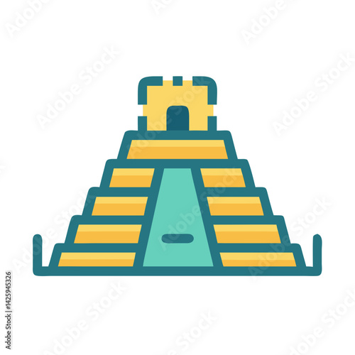Ancient Pyramid Icon Representing Cultural Studies and Historical Exploration