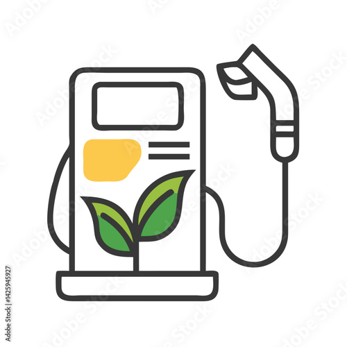 Biofuel Pump Icon Representing Alternative Energy and Sustainable Power