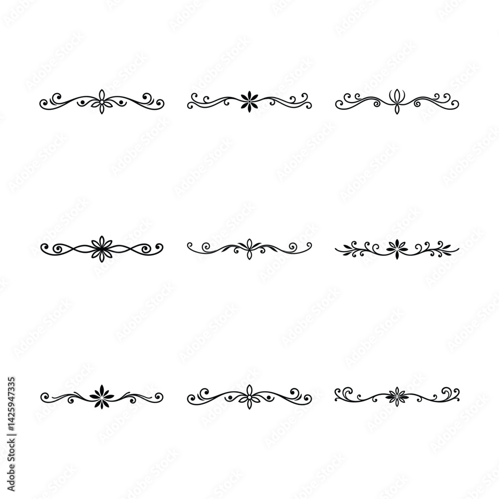 Obraz premium calligraphic design elements