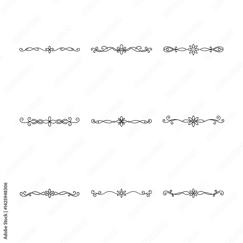 Obraz premium calligraphic design elements
