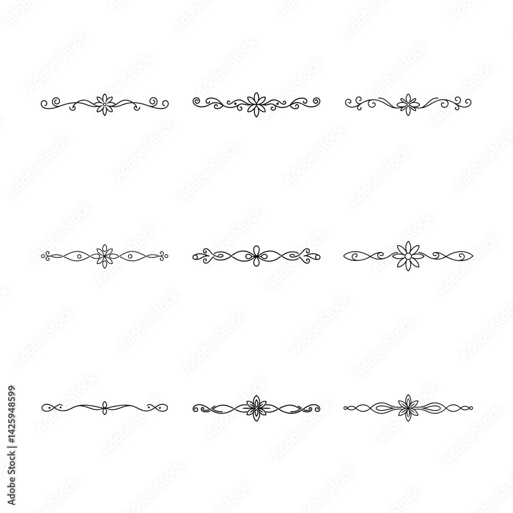 Obraz premium set of calligraphic design elements