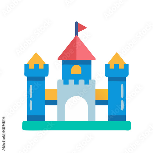 Castle Icon Representing Fairytale-Themed Playground and Adventure