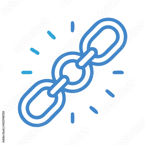 Chain Link Icon Representing Business Connection and Network Integration