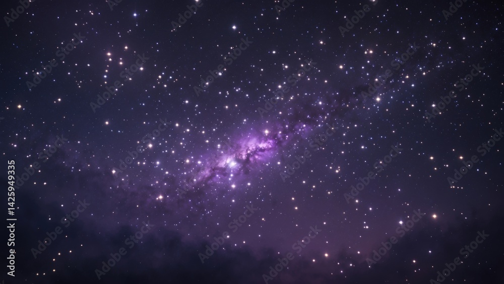 Fototapeta premium Night sky featuring the Ursa Minor constellation