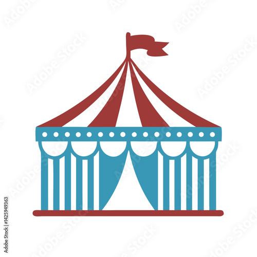 Circus Tent Icon Representing Entertainment Event and Live Show