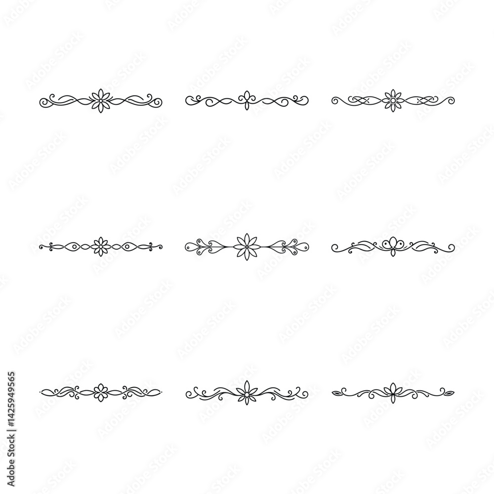 Obraz premium vector calligraphic design elements