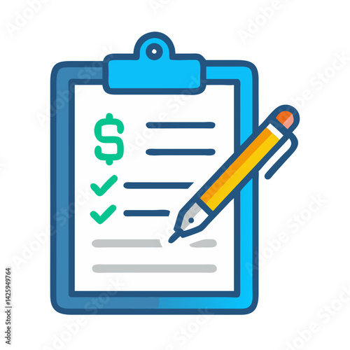 Clipboard with Pen Representing Financial Checklist and Budget Planning