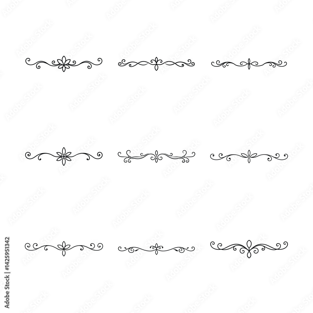 Obraz premium set of calligraphic design elements