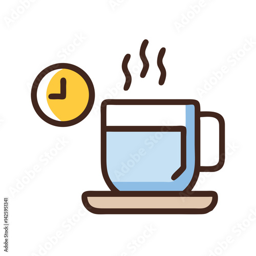 Coffee Cup Icon Representing Workplace Refreshment and Energy Boost