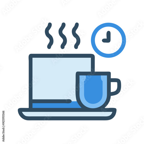 Coffee Cup Icon Representing Workplace Refreshment and Energy Boost