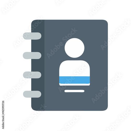 Contact Book Icon Representing Professional Directory and Business Networking