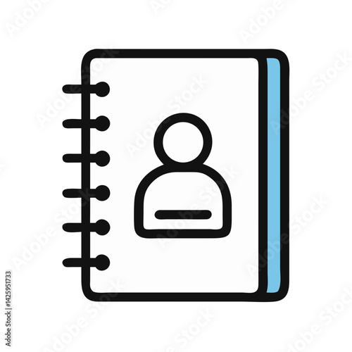 Contact Book Icon Representing Professional Directory and Business Networking