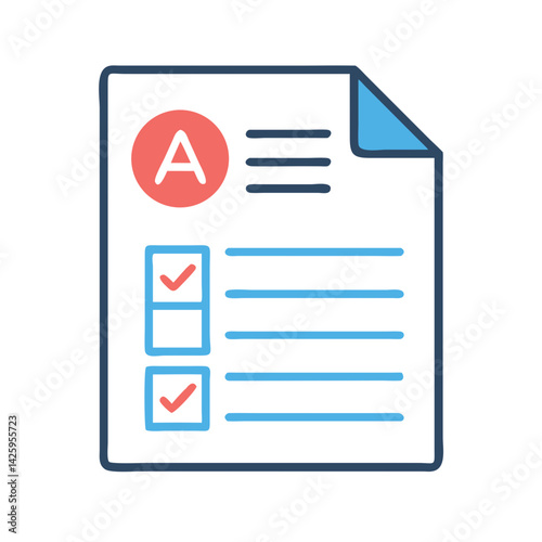 Exam Paper Icon Representing Test or Assessment Document