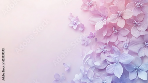 Pastel Flowers Background Design.
