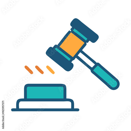Gavel Icon Representing Legal Studies and Debate