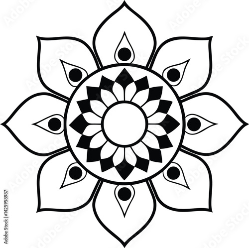 Ornamental luxury mandala pattern design