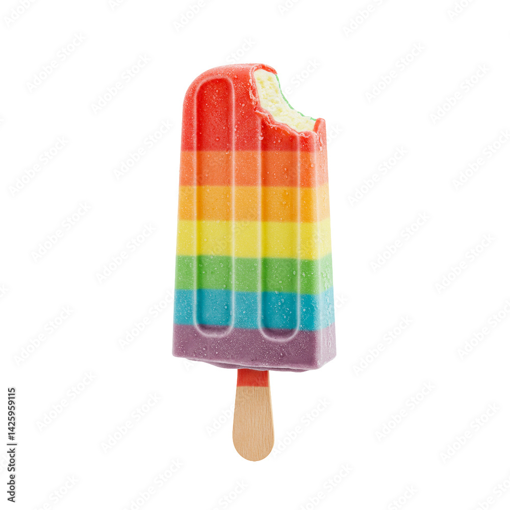 Rainbow popsicle summer treat colorful ice cream dessert sweet snack fruity food Rainbow popsicle summer treat colorful ice cream dessert sweet snack fruity food