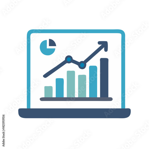 Growth Chart Icon Representing Business Analytics and Performance Metrics