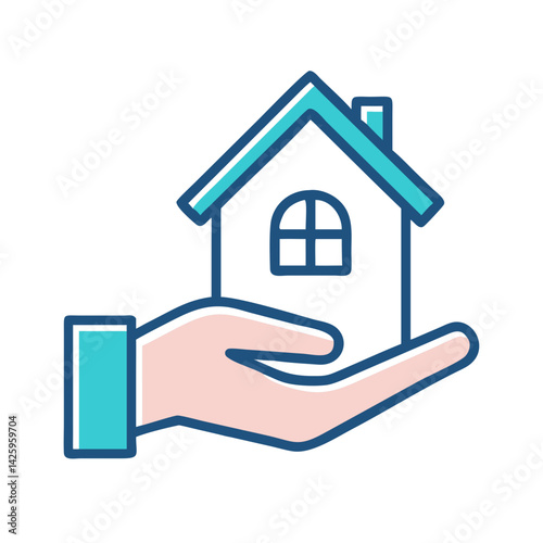 Hand Holding House Icon Representing Property Insurance and Home Protection