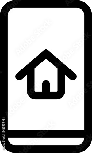 Home control line icon