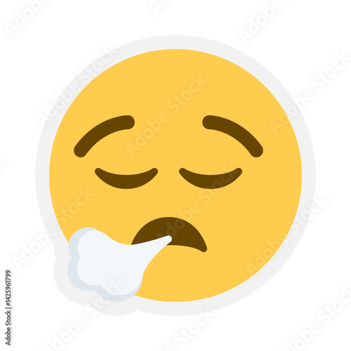 Face Exhaling  - Emoji Sticker