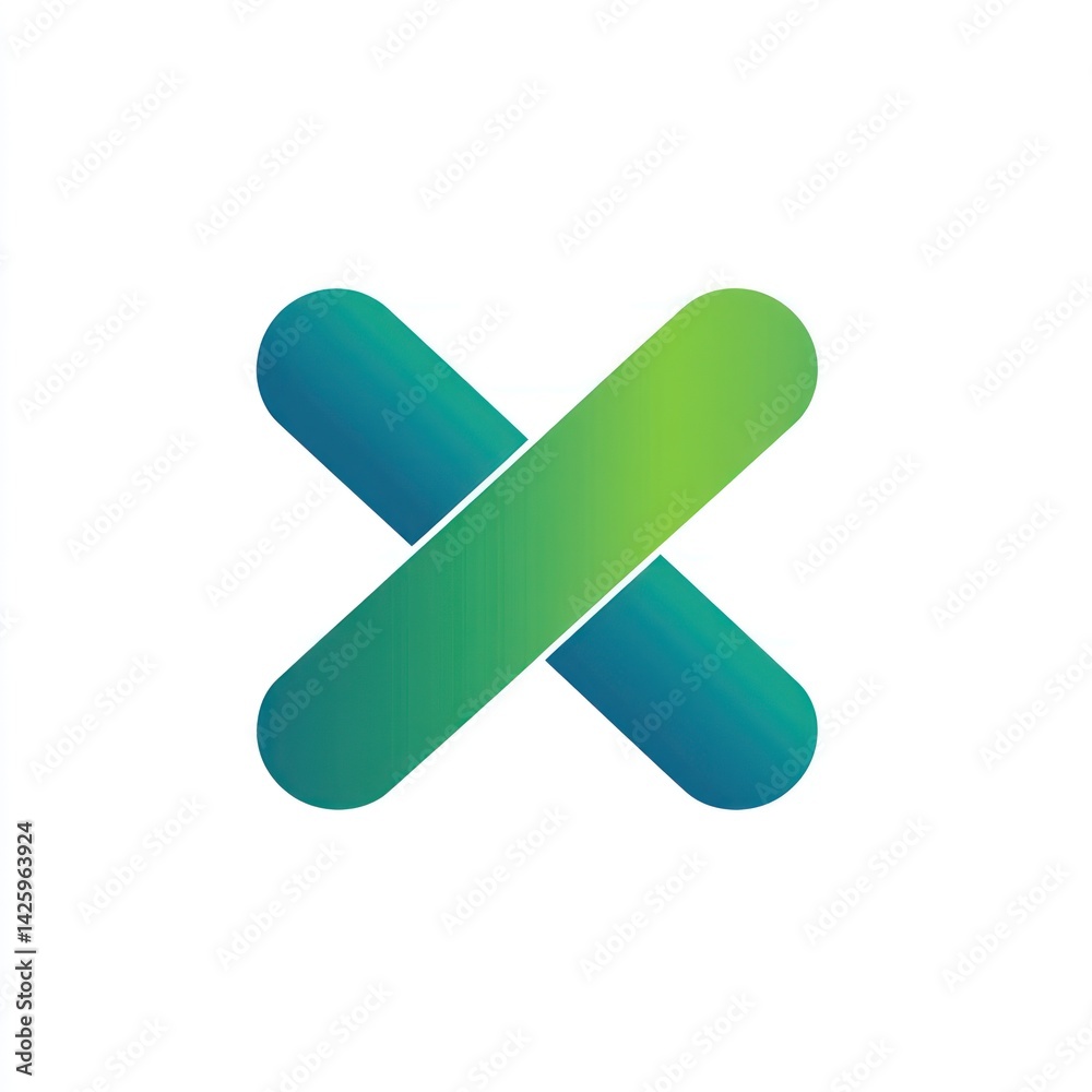 Abstract design of crossed lines, digital art, graphic element, possible use in website interface or logo Abstract design of crossed lines, digital art, graphic element, possible use in website interface or logo