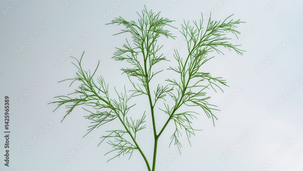 Obraz premium Dill isolated on background with full depth of field and clipping path