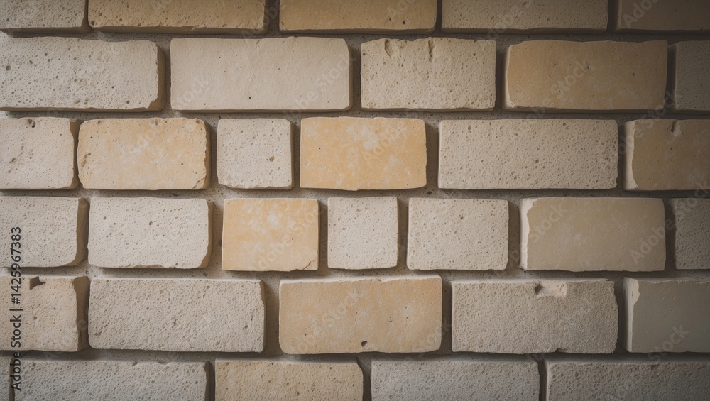Fototapeta premium Brick wall with natural stone texture and background