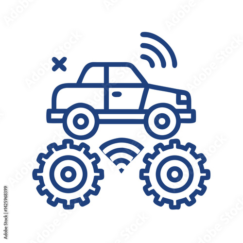 Monster Truck Icon Representing Remote Controlled
