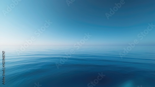 Fototapeta Naklejka Na Ścianę i Meble -  Azure sky over the ocean horizon during summer