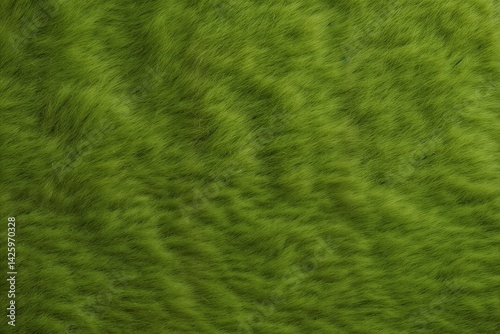 Green furry texture in close-up view