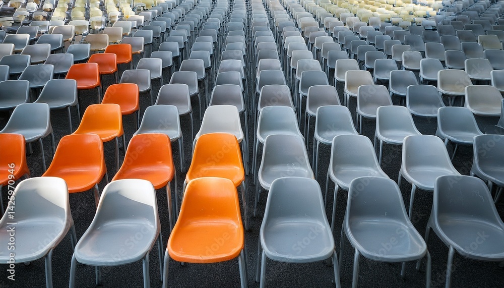 Fototapeta premium rows of chairs