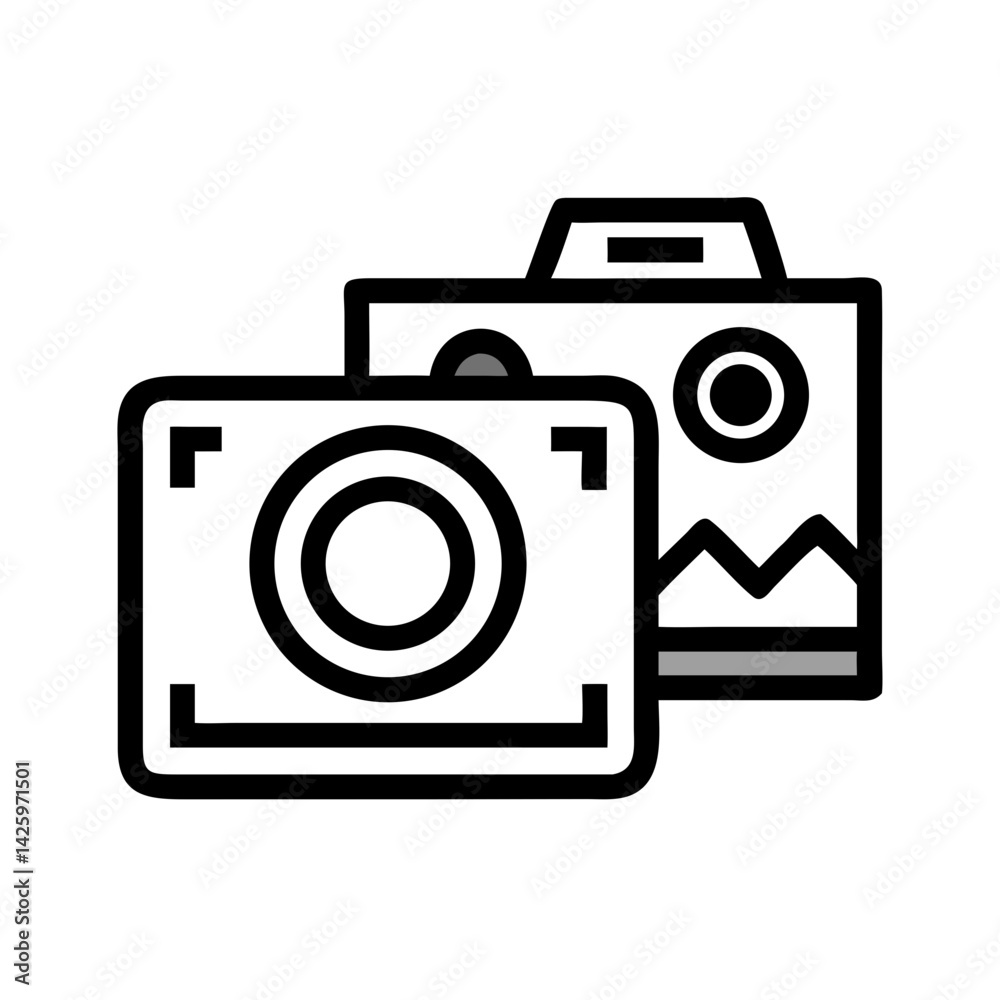 Photo Camera Icon Representing Event Photography Photo Camera Icon Representing Event Photography