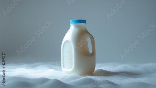 Isolated milk bottle on white background
